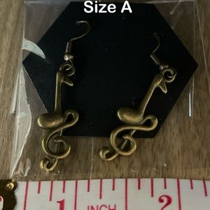 Music Note Earring Set *multiple options (Bronze color)